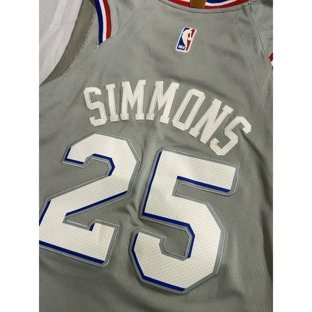 Ben‎ Simmons Nike Sixers City Edition Swingman Jersey Size 50 TALL Men's - Picture 6 of 8